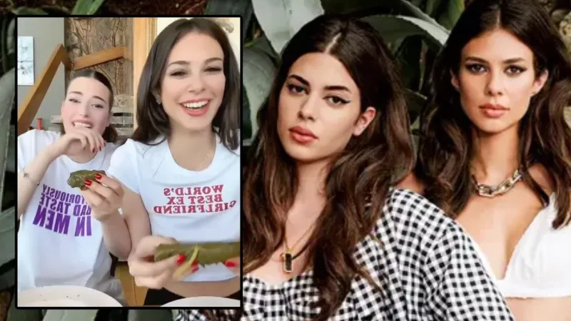 Derin ve Deren Talu'dan Yaprak Sarma Şov! Sosyal Medya Yıkıldı